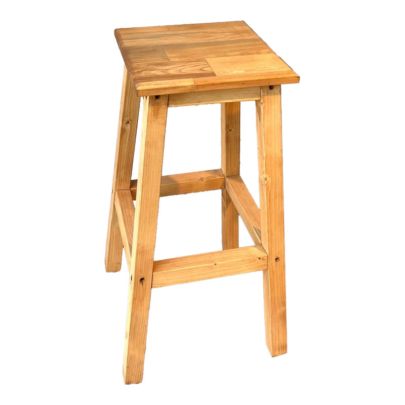 Σκαμπό Waroby ξύλινο σε φυσικη απόχρωση 32x32x46εκ