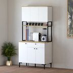 Ντουλάπια κουζίνας Lenner λευκό-sonoma 90x45x184εκ