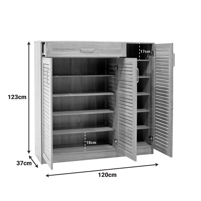 Παπουτσοθήκη-ντουλάπι SANTE 30 ζεύγων χρώμα sonoma 120x37x123εκ