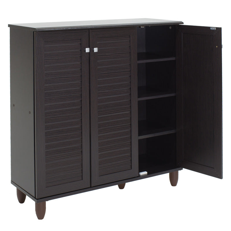 Παπουτσοθήκη-ντουλάπι SANTO 16 ζεύγων χρώμα wenge 89,5x34,5x91,5εκ