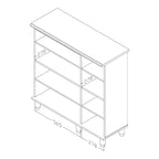 Παπουτσοθήκη-ντουλάπι SANTO 16 ζεύγων χρώμα wenge 89,5x34,5x91,5εκ