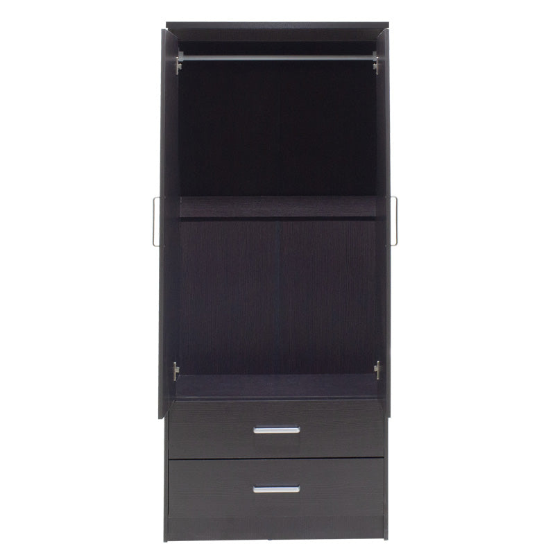Ντουλάπα ρούχων δίφυλλη OLYMPUS χρώμα wenge 81x57x183εκ