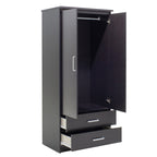 Ντουλάπα ρούχων δίφυλλη OLYMPUS χρώμα wenge 81x57x183εκ