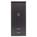 Ντουλάπα ρούχων δίφυλλη OLYMPUS χρώμα wenge 81x57x183εκ