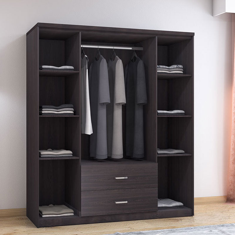 Ντουλάπα ρούχων τετράφυλλη OLYMPUS χρώμα wenge 159x57x183εκ