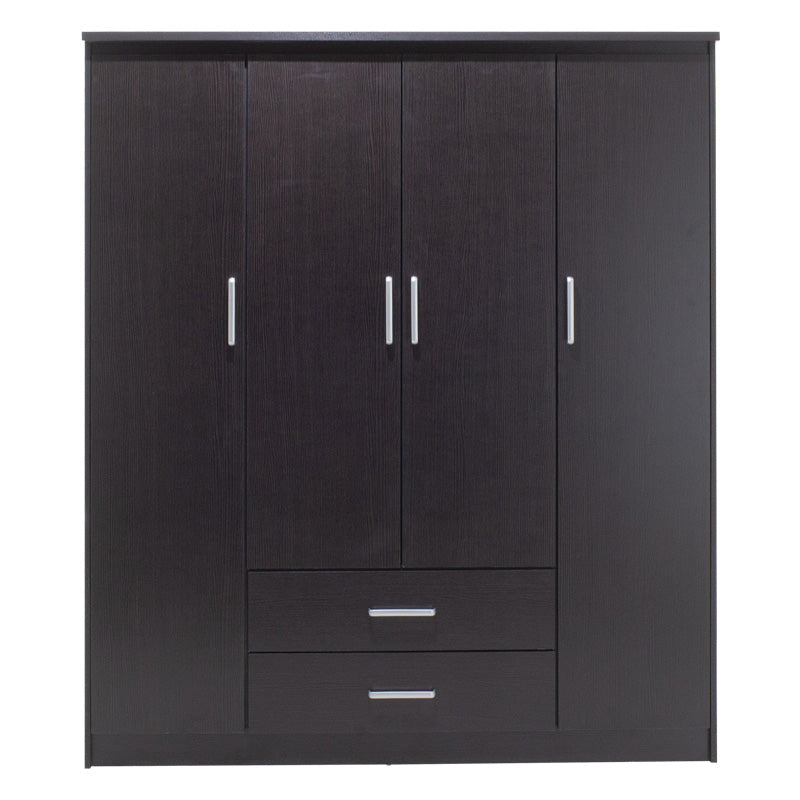 Ντουλάπα ρούχων τετράφυλλη OLYMPUS χρώμα wenge 159x57x183εκ