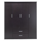 Ντουλάπα ρούχων τετράφυλλη OLYMPUS χρώμα wenge 159x57x183εκ
