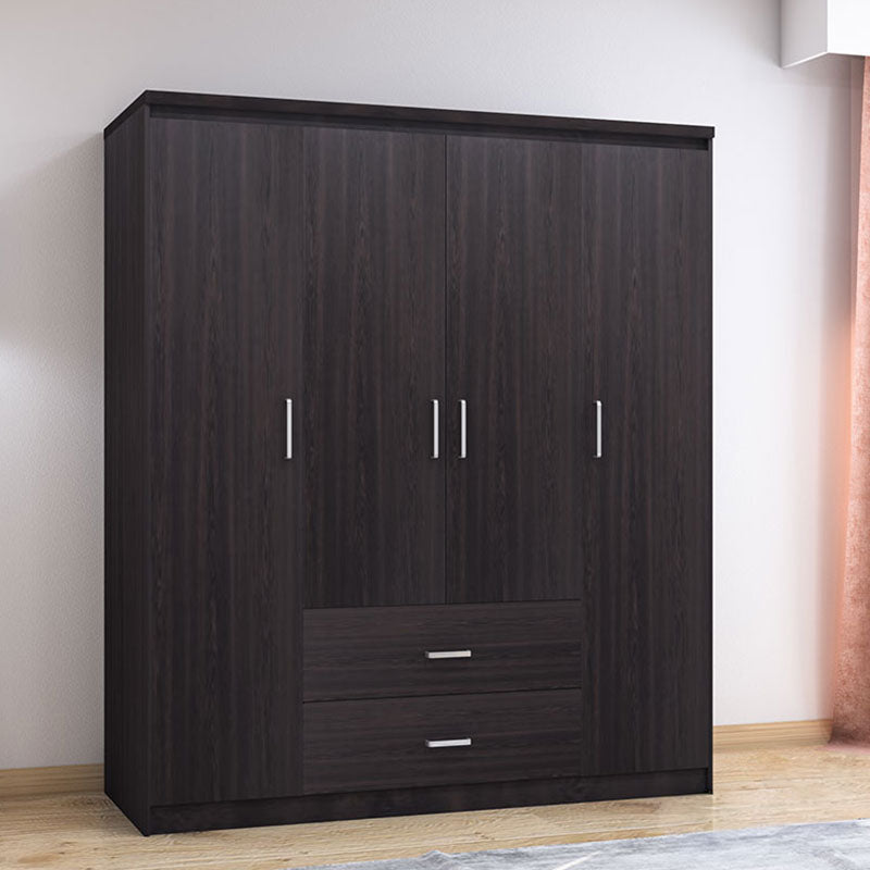 Ντουλάπα ρούχων τετράφυλλη OLYMPUS χρώμα wenge 159x57x183εκ