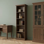 Βιβλιοθήκη Mozart χρώμα καρυδί 60x34,5x202,5εκ