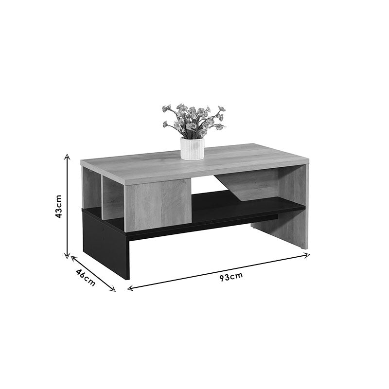 Τραπέζι σαλονιού Naya sonoma-ανθρακί 93x46x43εκ