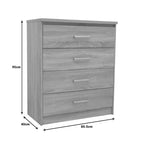 Συρταριέρα OLYMPUS με 4 συρτάρια σε sonoma απόχρωση 80.5x40x95εκ