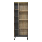 Βιβλιοθήκη Zezan σε sonoma-ανθρακί απόχρωση 76.5x30x200.5εκ