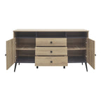 Μπουφές Zezan σε sonoma-ανθρακί απόχρωση 140.5x41.5x80εκ