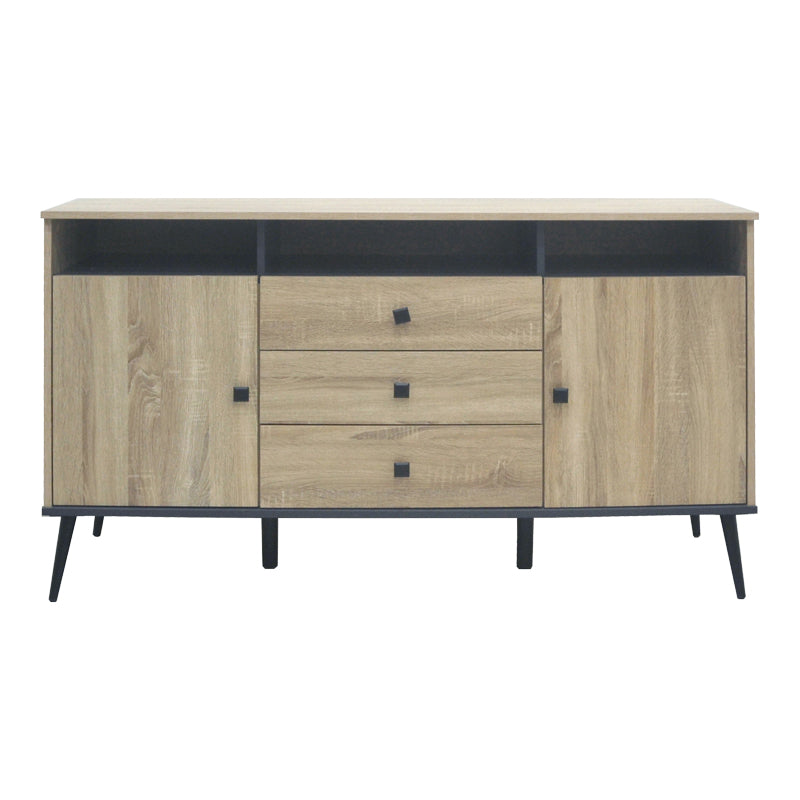 Μπουφές Zezan σε sonoma-ανθρακί απόχρωση 140.5x41.5x80εκ