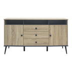 Μπουφές Zezan σε sonoma-ανθρακί απόχρωση 140.5x41.5x80εκ