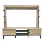Σύνθετο σαλονιού Zezan σε sonoma-ανθρακί απόχρωση 182.5x40x162εκ