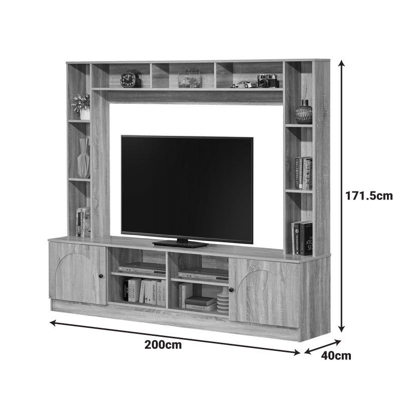 Σύνθετο σαλονιού Ambera σε sonoma απόχρωση 200x40x171.5εκ