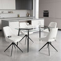 Τραπέζι QUANA γυάλινο 8χιλ διάφανο - μαύρο πόδι 120x70x75εκ