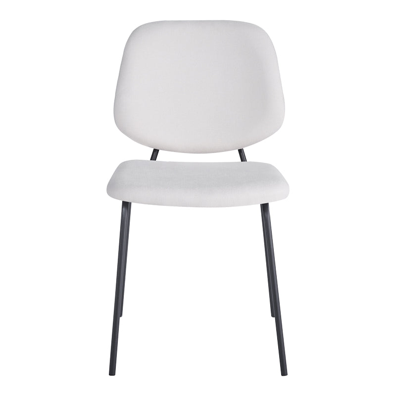 Καρέκλα Pietro I μπεζ ύφασμα-πόδι μαύρο μέταλλο 45x55x82.5εκ