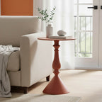 Βοηθητικό τραπέζι Lalou μέταλλο σε απόχρωση terracotta Φ40x55εκ