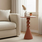 Βοηθητικό τραπέζι Bilane μέταλλο σε terracotta απόχρωση Φ39x60εκ