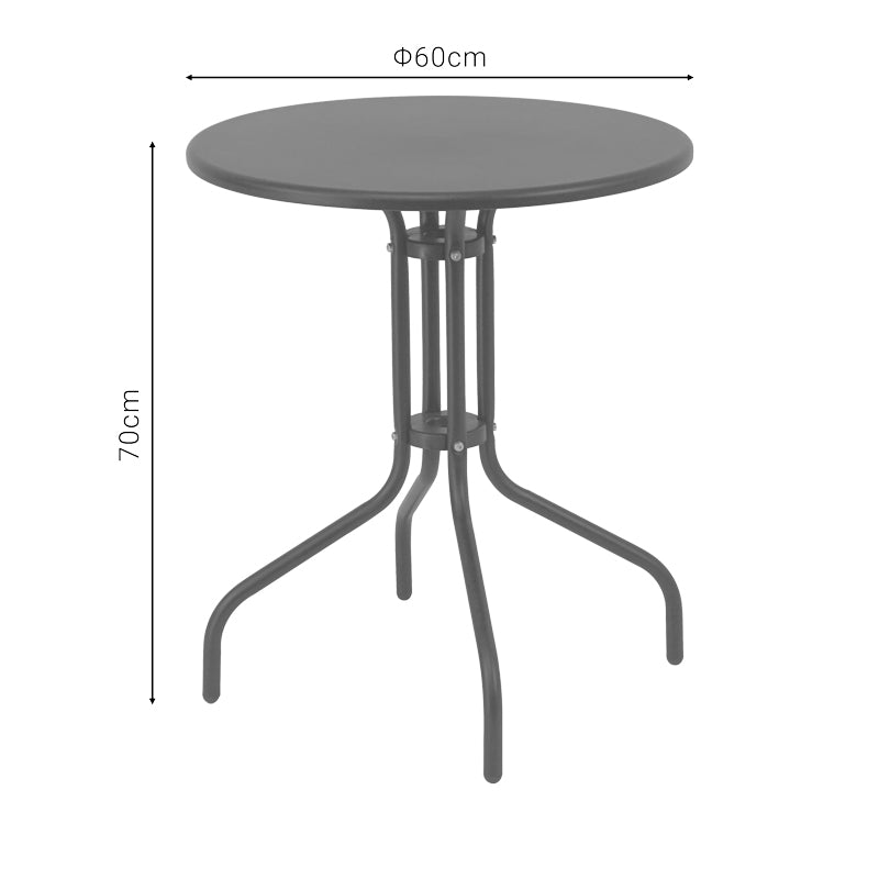 Τραπέζι Vergo σαμπανιζέ μέταλλο Φ60x70εκ