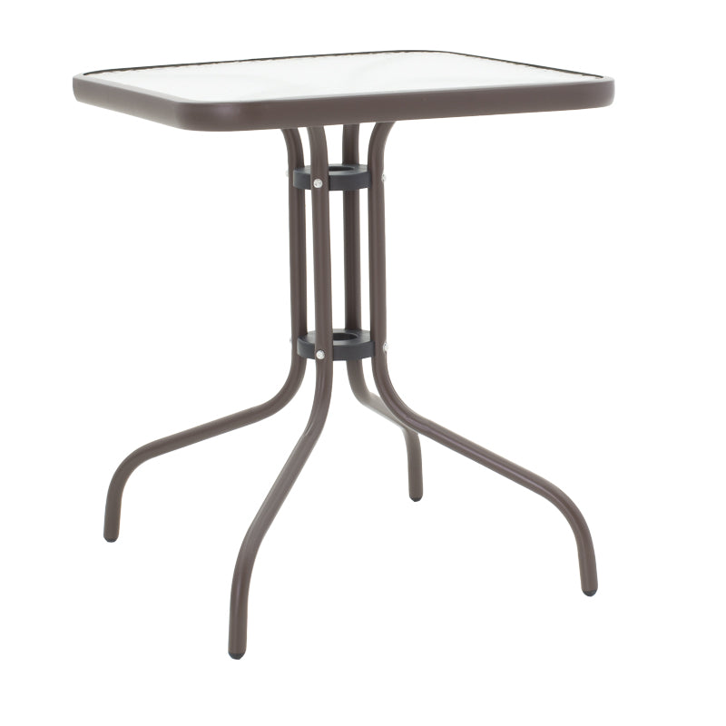 Tραπεζαρία Obbi-Watson σετ 3τεμ καφέ μέταλλο-pe rattan 60x60x70εκ