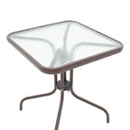 Tραπεζαρία Obbi-Watson σετ 3τεμ καφέ μέταλλο-pe rattan 60x60x70εκ