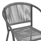 Πολυθρόνα Lindaria στοιβαζόμενη μέταλλο-pe rattan σε ανθρακί απόχρωση 54x63x74εκ