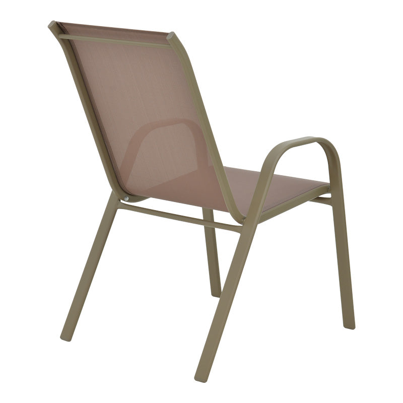 Τραπεζαρία Valor-Calan σετ 5τεμ μέταλλο σε σαμπανιζέ απόχρωση 110x60x70εκ