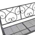 Παγκάκι Cazpo μέταλλο σε μαύρη απόχρωση 114x45x90εκ