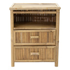 Κομοδίνο Ofra bamboo φυσικό 56x46x69εκ