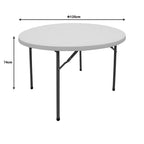 Τραπέζι catering Comfort πτυσσόμενο στρόγγυλο σε λευκή απόχρωση Φ120x74εκ