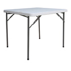 Τραπέζι catering Comfort πτυσσόμενο σε λευκή απόχρωση 80x80x74εκ