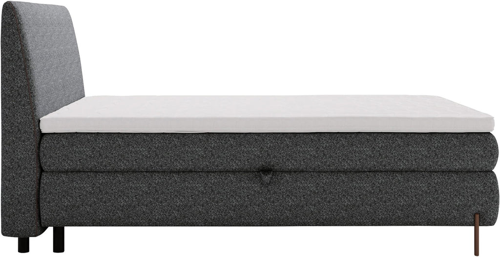 Επενδυμένο Κρεβάτι Evia-Ανθρακί-160 x 200