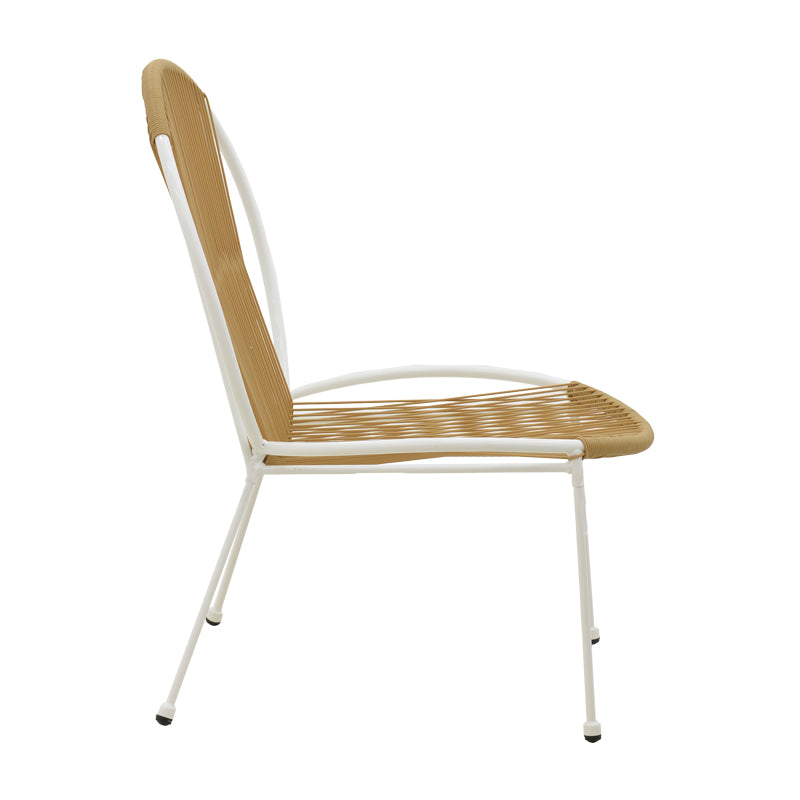 Καρέκλα Dapper λευκό μέταλλο-pe φυσικό 64.5x71x92.5εκ