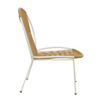 Καρέκλα Dapper λευκό μέταλλο-pe φυσικό 64.5x71x92.5εκ