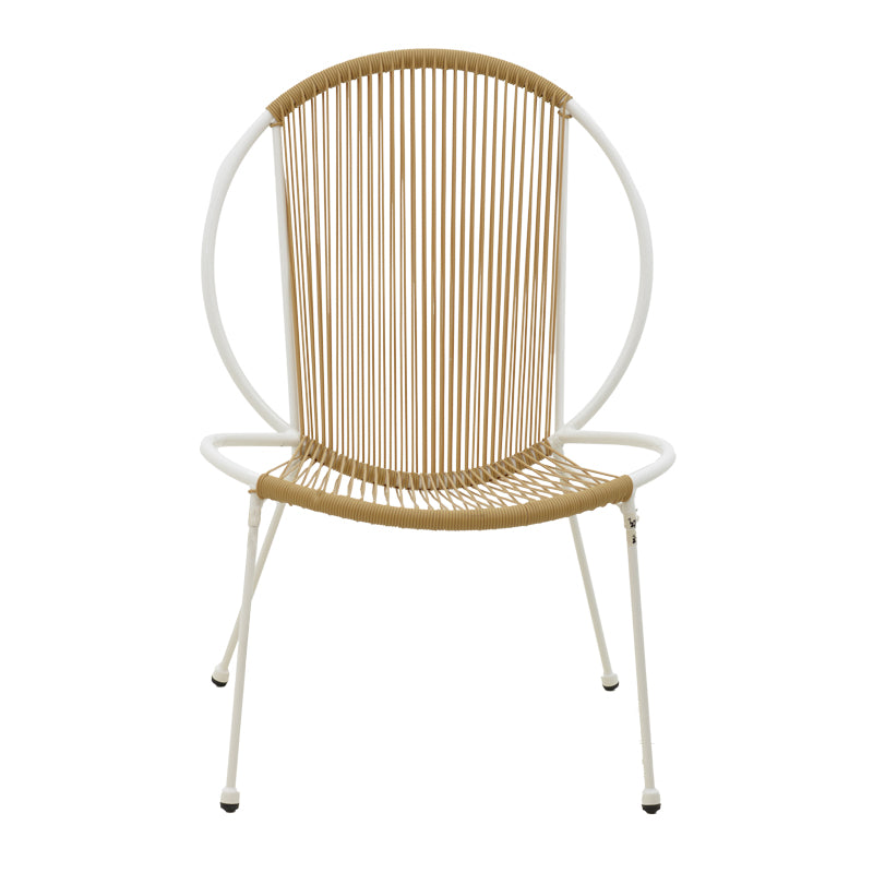 Καρέκλα Dapper λευκό μέταλλο-pe φυσικό 64.5x71x92.5εκ
