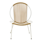 Καρέκλα Dapper λευκό μέταλλο-pe φυσικό 64.5x71x92.5εκ