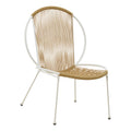 Καρέκλα Dapper λευκό μέταλλο-pe φυσικό 64.5x71x92.5εκ