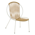 Καρέκλα Dapper λευκό μέταλλο-pe φυσικό 64.5x71x92.5εκ