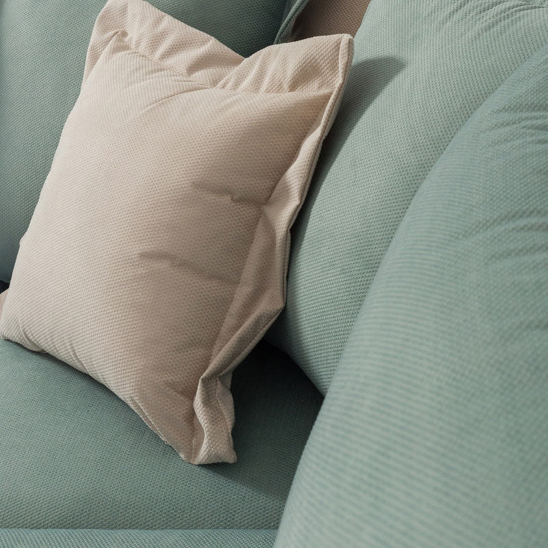 Γωνιακός καναπές αριστερή γωνία Romantic ύφασμα ciel-cream 290x235x95εκ