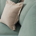 Γωνιακός καναπές αριστερή γωνία Romantic ύφασμα ciel-cream 290x235x95εκ