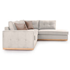 Γωνιακός καναπές αριστερή γωνία Boston ύφασμα cream-mocha 280x225x90εκ