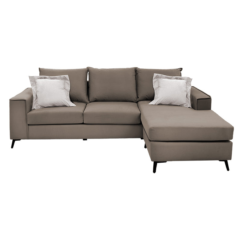 Γωνιακός καναπές Fabulous αναστρέψιμος ύφασμα mocha-cream 240x165x95εκ
