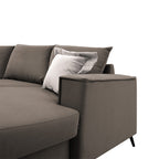 Γωνιακός καναπές Fabulous αναστρέψιμος ύφασμα mocha-cream 240x165x95εκ