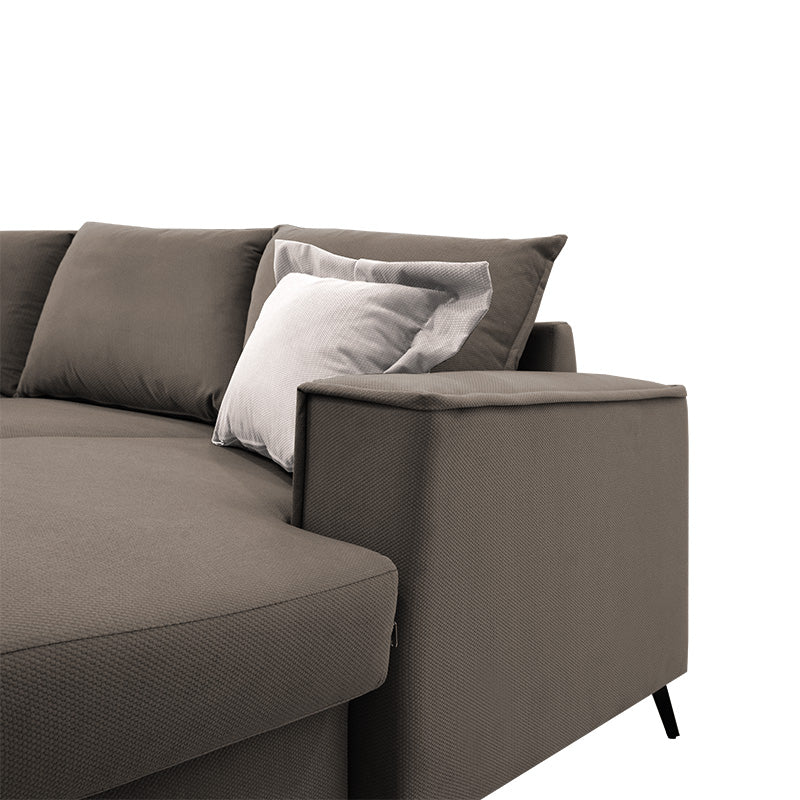 Γωνιακός καναπές Fabulous αναστρέψιμος ύφασμα mocha-cream 240x165x95εκ