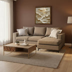 Γωνιακός καναπές Fabulous αναστρέψιμος ύφασμα mocha-cream 240x165x95εκ