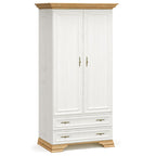 Ντουλάπα Jaden δίφυλλη golden oak-λευκό antique 101x62x197,5εκ