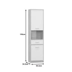 Στήλη Letto σε oak - λευκό ματ απόχρωση 50,2x34,3x195εκ